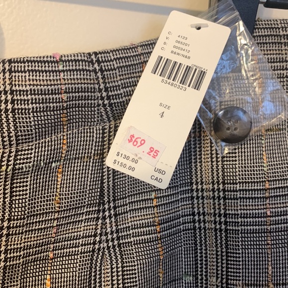 Anthropologie black and white with specks of color wide leg capris high waisted - Picture 3 of 4